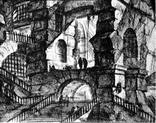 "Les prisons Eau Forte", 1760, Giovanni Battista Piranesi 