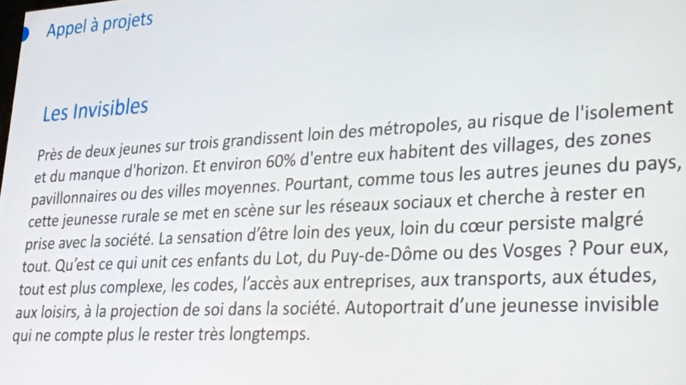 appel à projet les invisibles