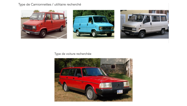 Recherche véhicules de jeu