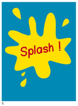 splash jaune bleu