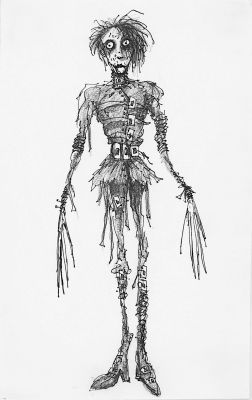 Dessin de Tim Burton Edward Scissorhands 1990